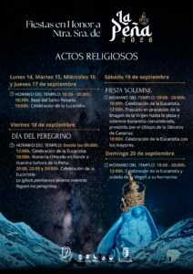 Actos Religiosos Fiestas de La Pena 2026